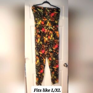 Floral Strapless Jumpsuit - Multicolor
